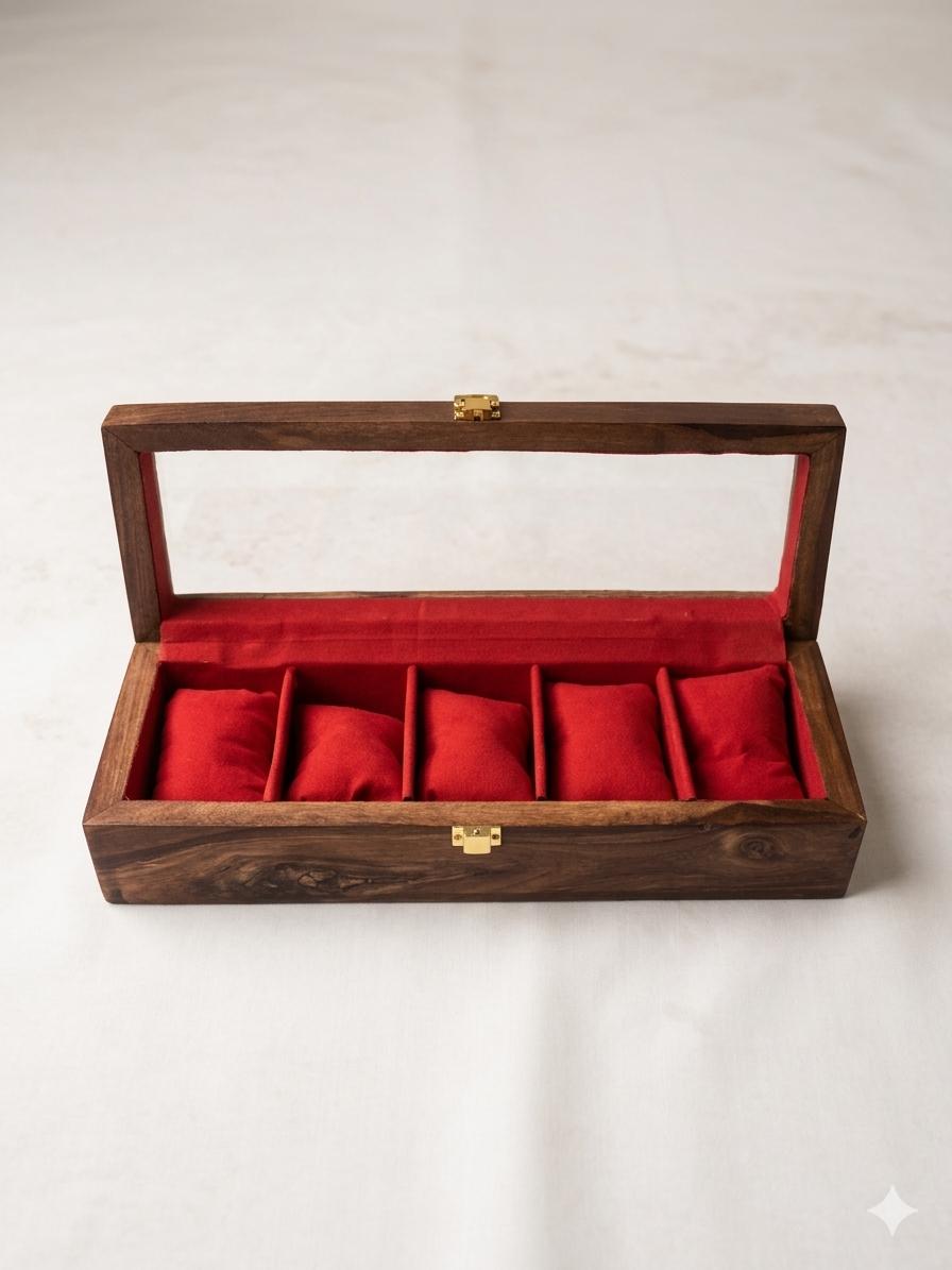 Personalized Handmade Wooden Watch Box - 5 & 10 Slot Luxury Watch Organizer - Unbreakable Acrylic Top - Groom’s Gift, Anniversary, Father's Day