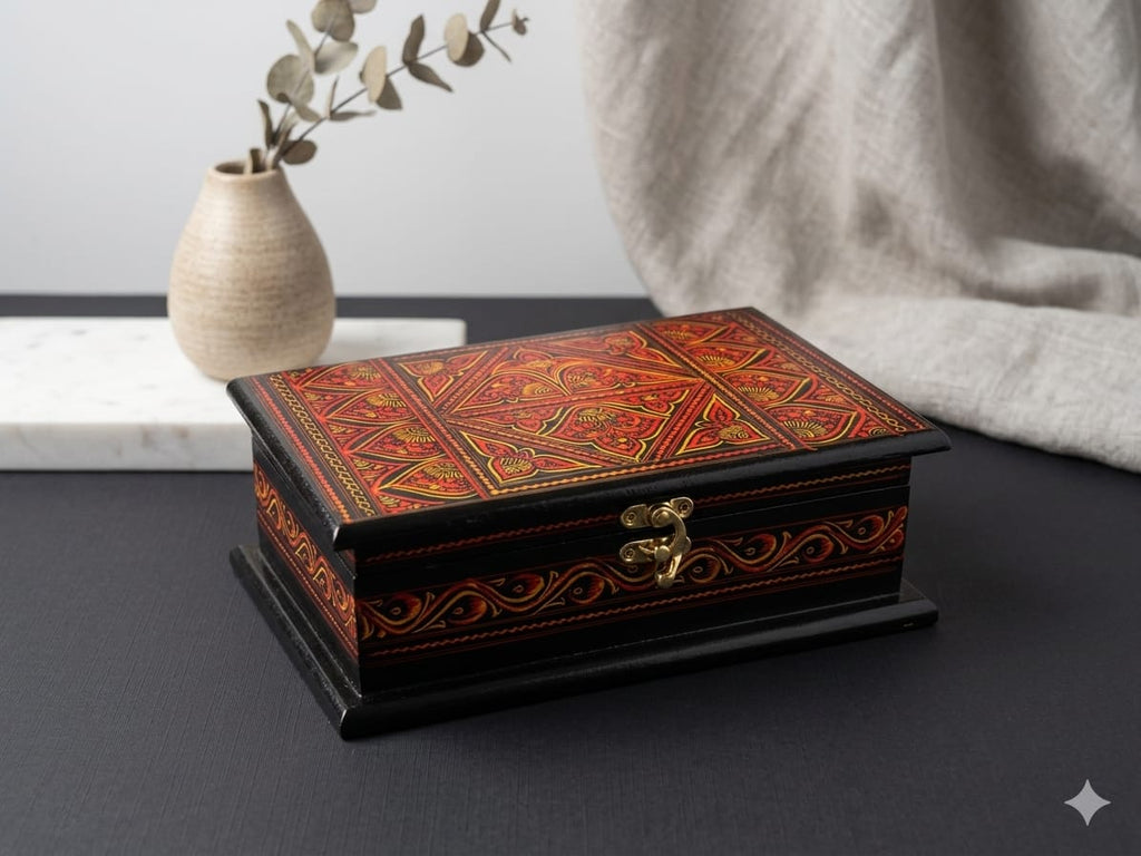 Wooden Jewellery Box – Jewellery organiser | Handmade Organiser | Decorative jewellery Box for Women
