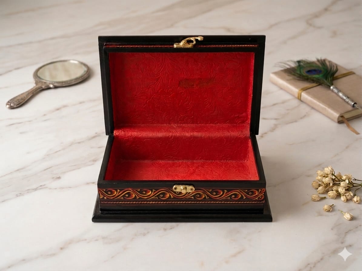Wooden Jewellery Box – Jewellery organiser | Handmade Organiser | Decorative jewellery Box for Women