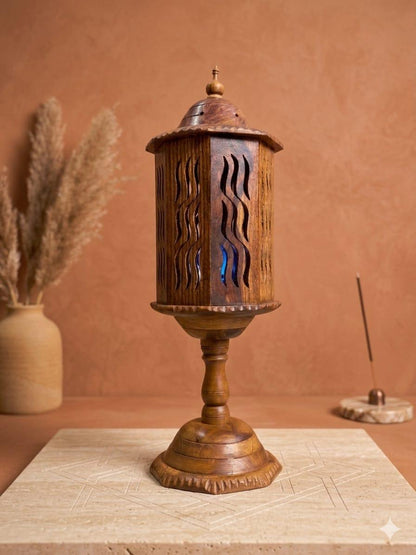 Wooden Lamp – Premium Solid Wood Table Lamp for Bedroom, Living Room & Home Décor