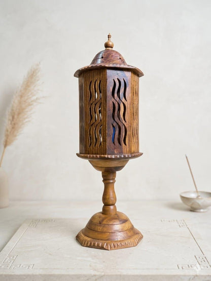 Wooden Lamp – Premium Solid Wood Table Lamp for Bedroom, Living Room & Home Décor