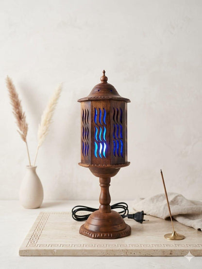 Wooden Lamp – Premium Solid Wood Table Lamp for Bedroom, Living Room & Home Décor