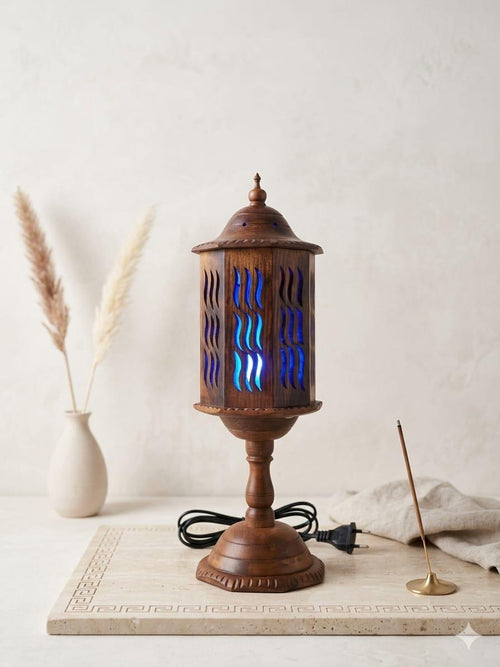 Wooden Lamp – Premium Solid Wood Table Lamp for Bedroom, Living Room & Home Décor