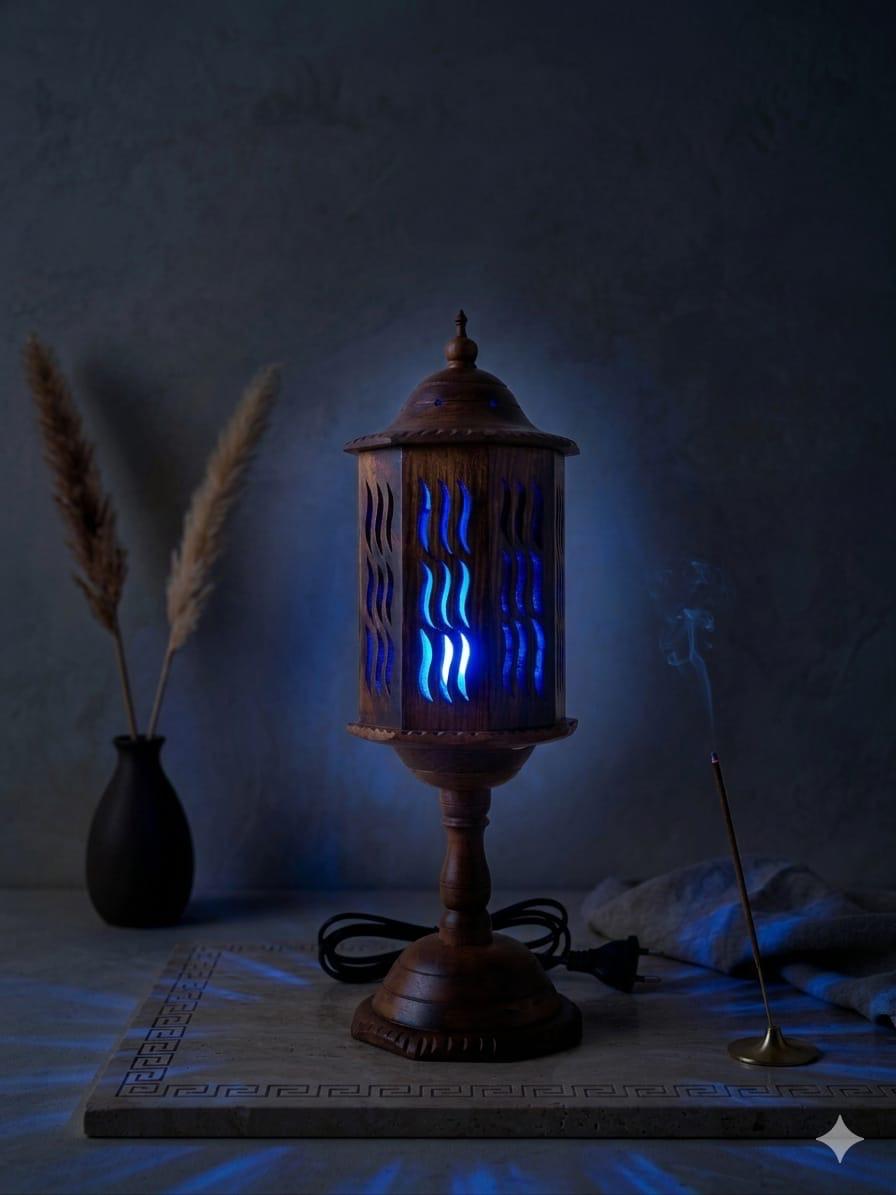 Wooden Lamp – Premium Solid Wood Table Lamp for Bedroom, Living Room & Home Décor
