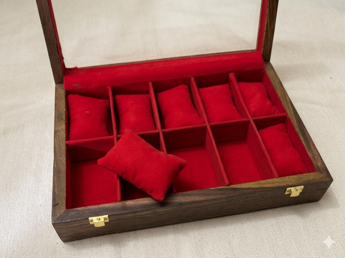 Personalized Handmade Wooden Watch Box - 5 & 10 Slot Luxury Watch Organizer - Unbreakable Acrylic Top - Groom’s Gift, Anniversary, Father's Day